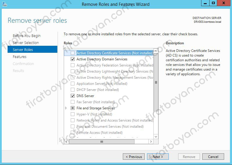 active directory removal
