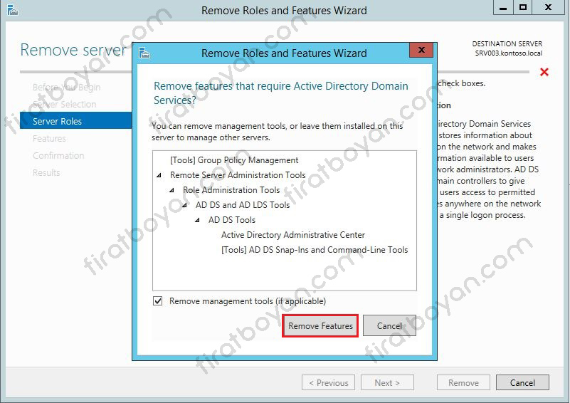 active directory removal