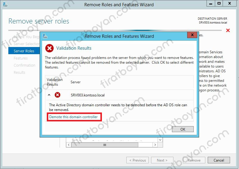 active directory removal