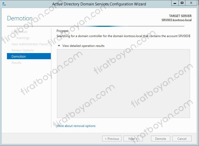 active directory removal