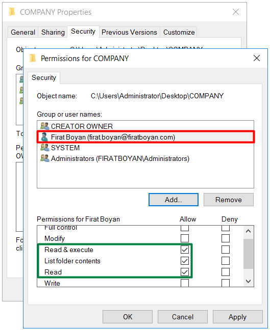 sharing permissions-paylaşım izinleri