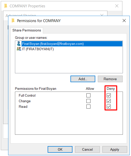 sharing permissions-paylaşım izinleri