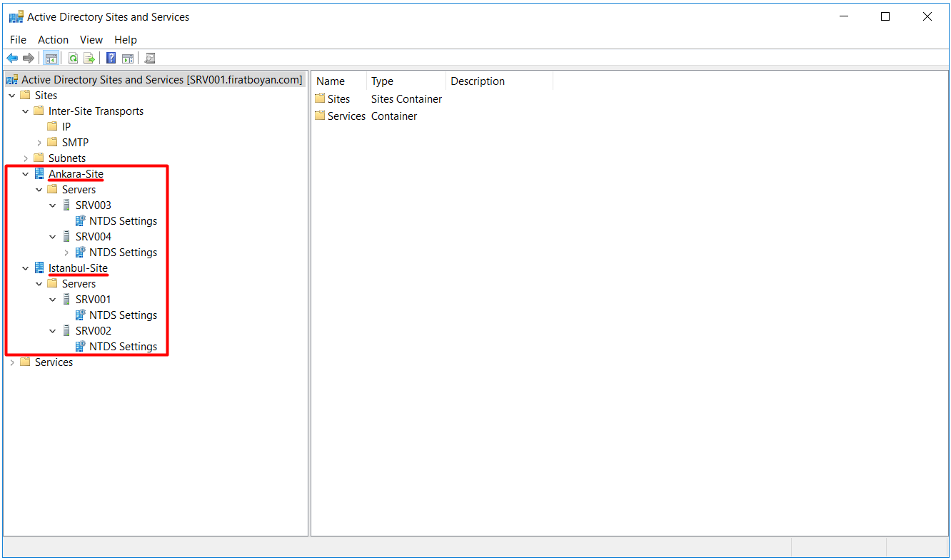 Active Directory Site Yapısı