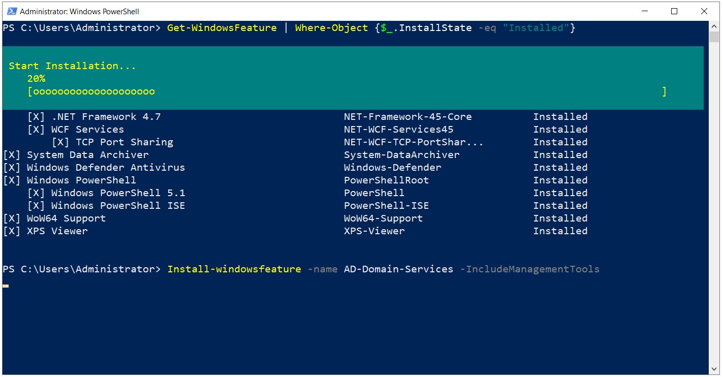 Powershell ile Active Directory 2019 Kurulumu