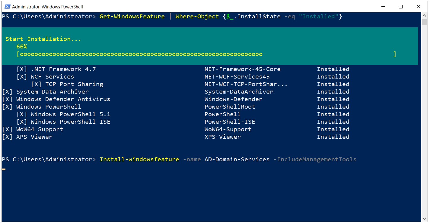 Powershell ile Active Directory 2019 Kurulumu