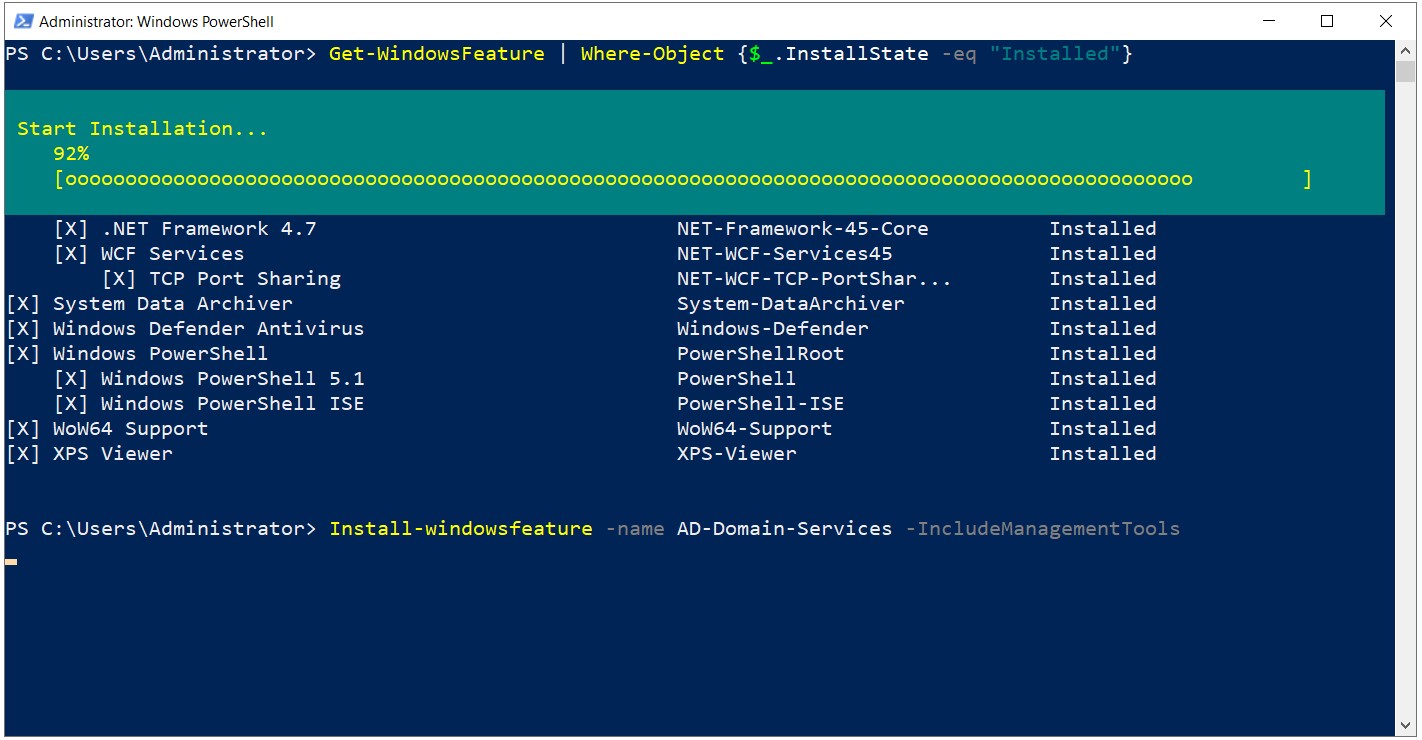 Powershell ile Active Directory 2019 Kurulumu