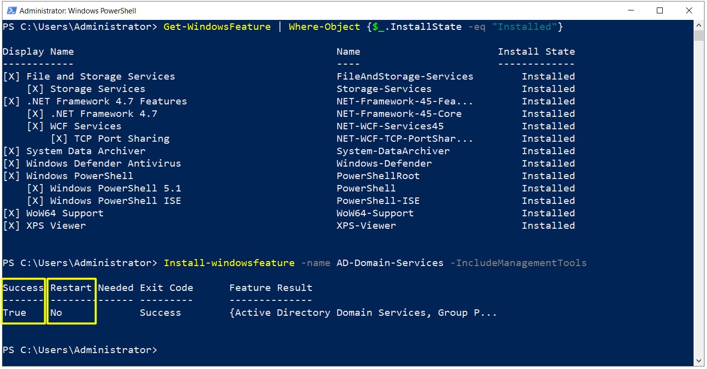 Powershell ile Active Directory 2019 Kurulumu