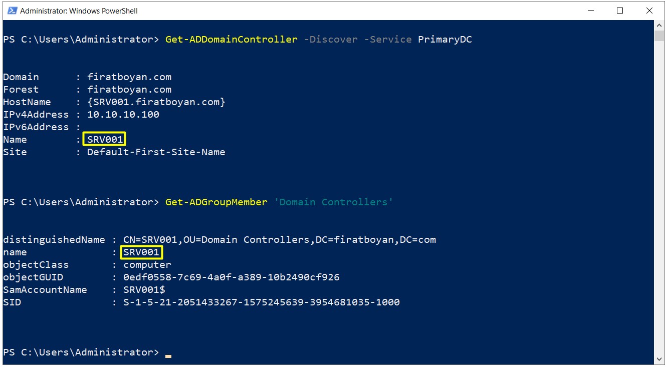 Powershell ile Active Directory 2019 Kurulumu