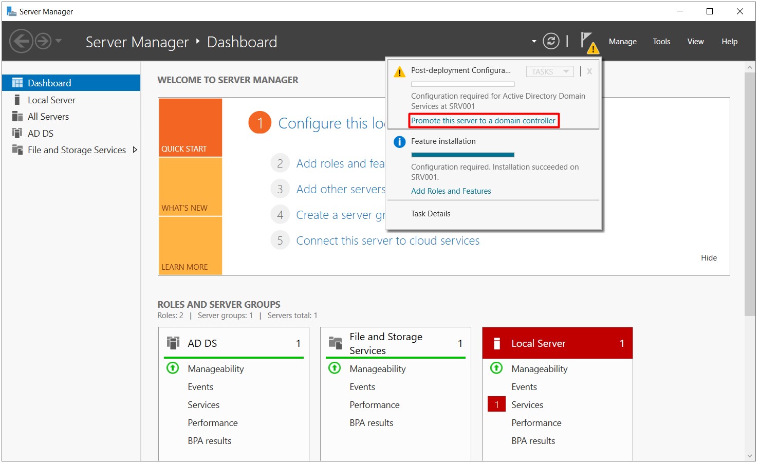 Active Directory 2019 Kurulumu