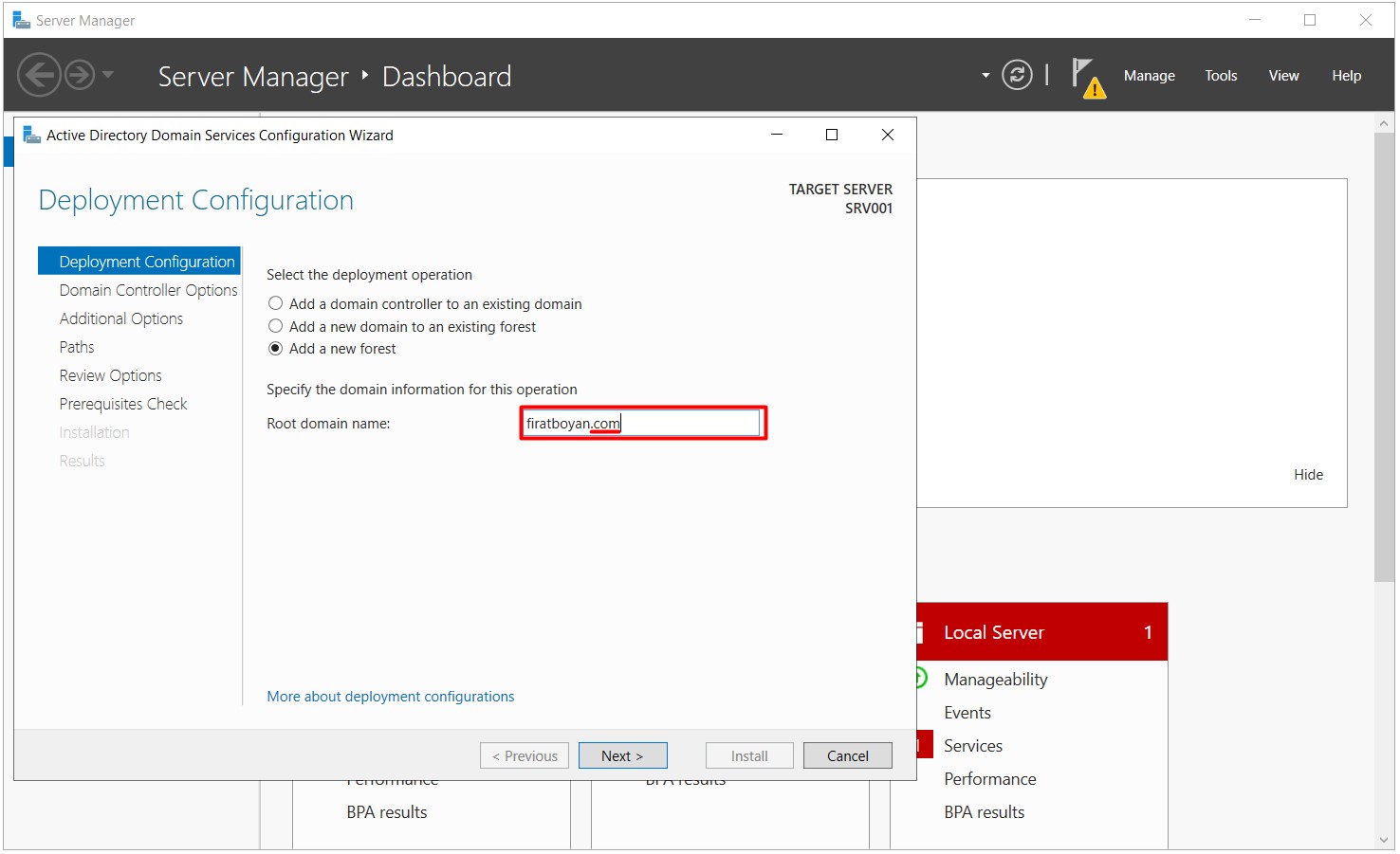 Active Directory 2019 Installation