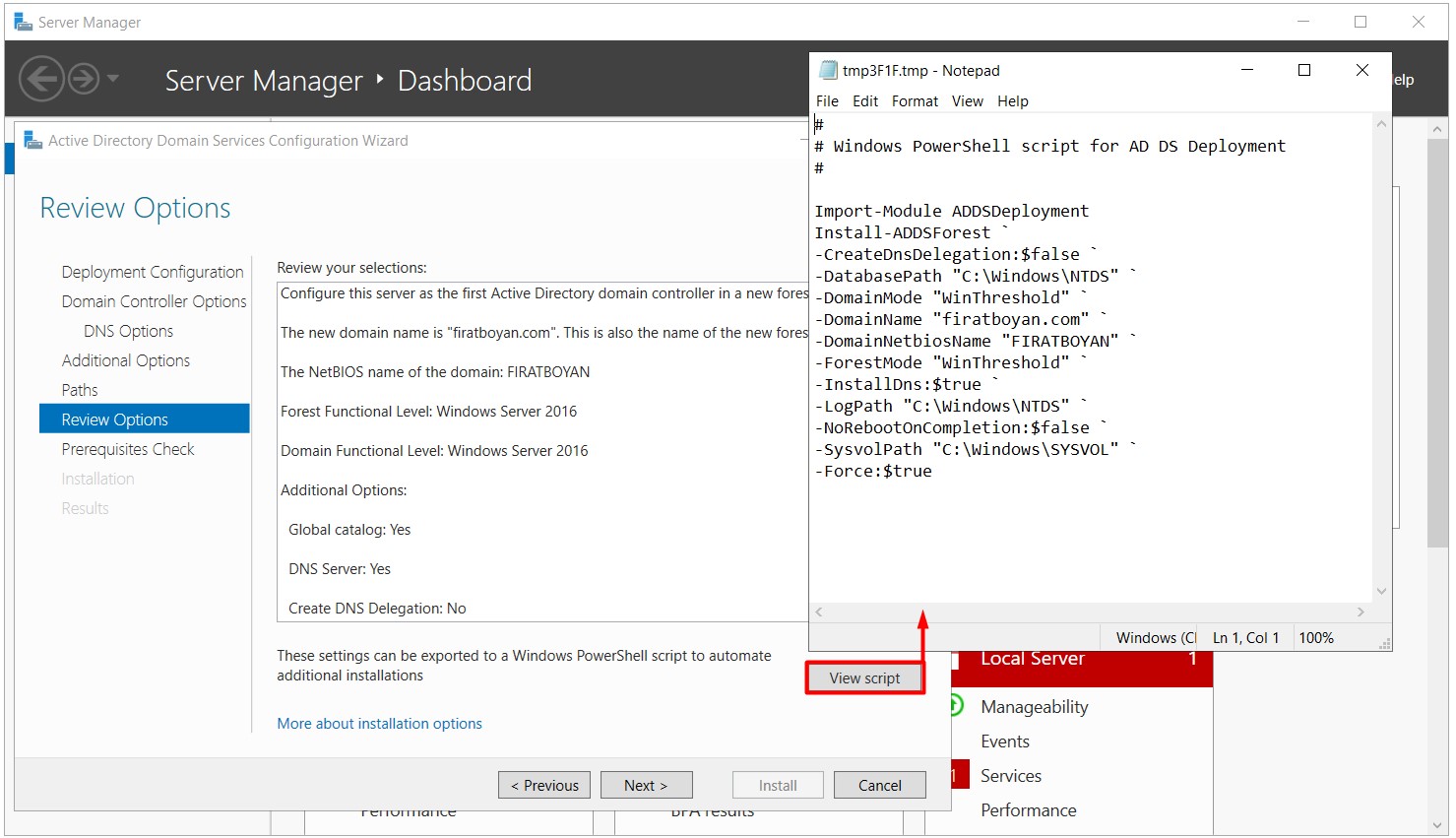 Active Directory 2019 Installation