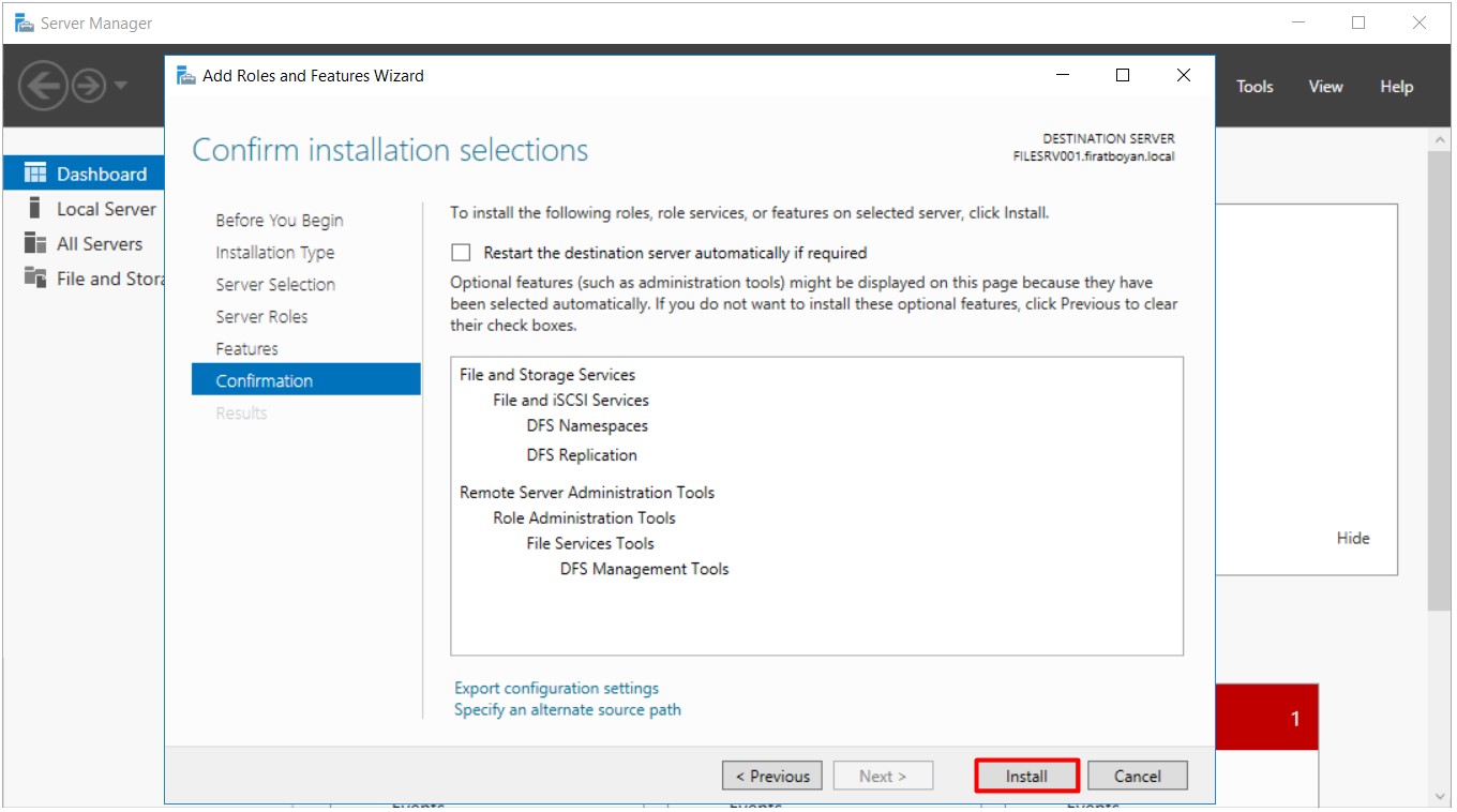 DFS High Availability Configuration