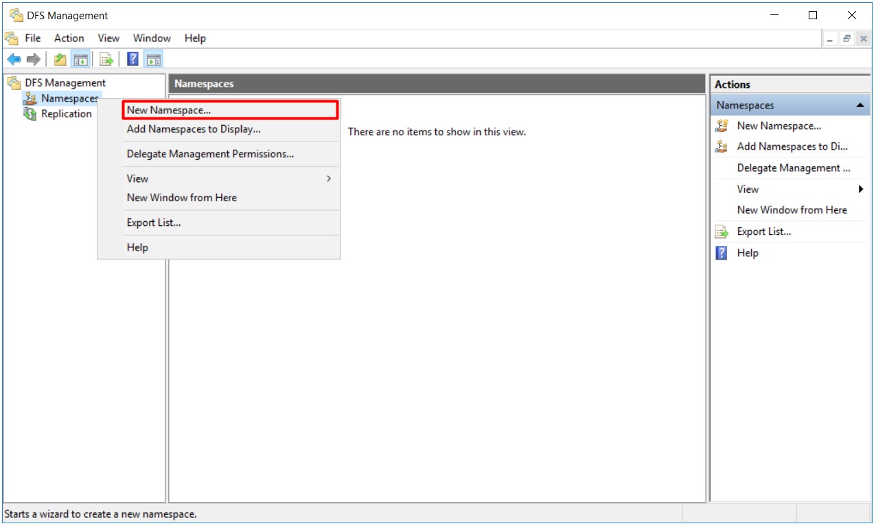 DFS High Availability Configuration