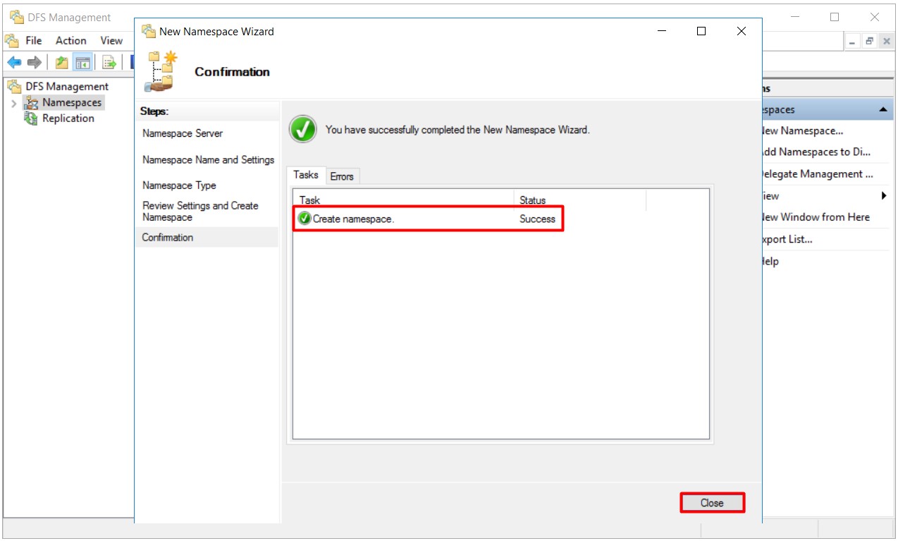 DFS High Availability Configuration