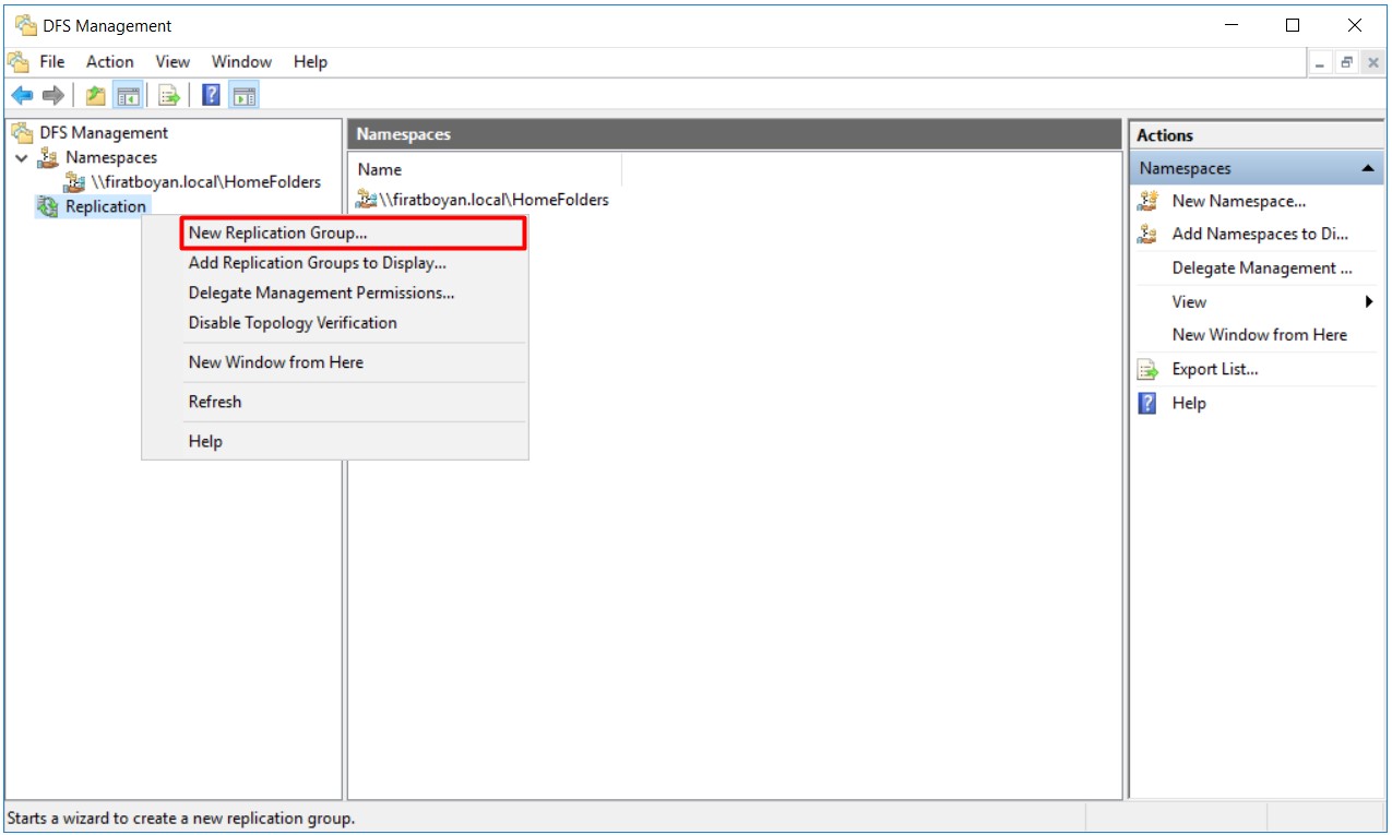 DFS High Availability Configuration