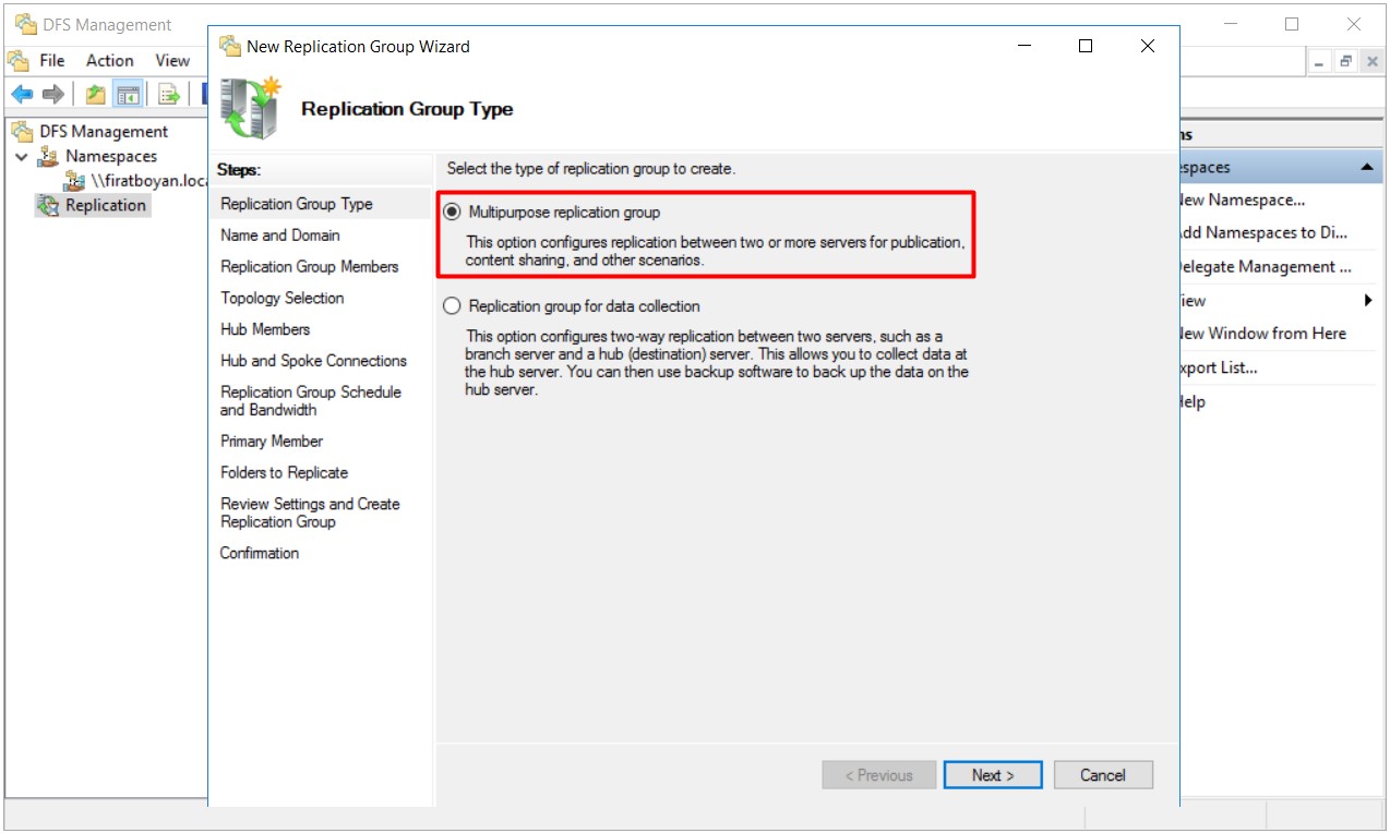 DFS High Availability Configuration