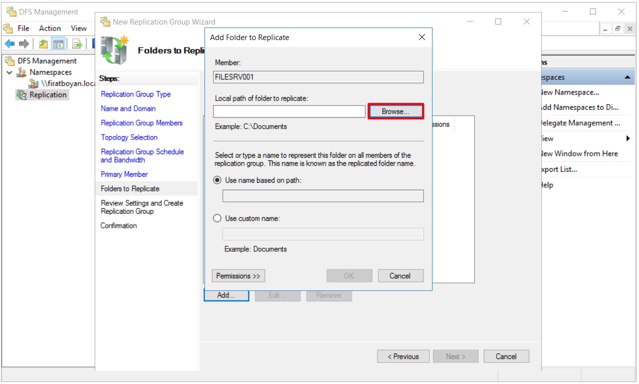 DFS High Availability Configuration