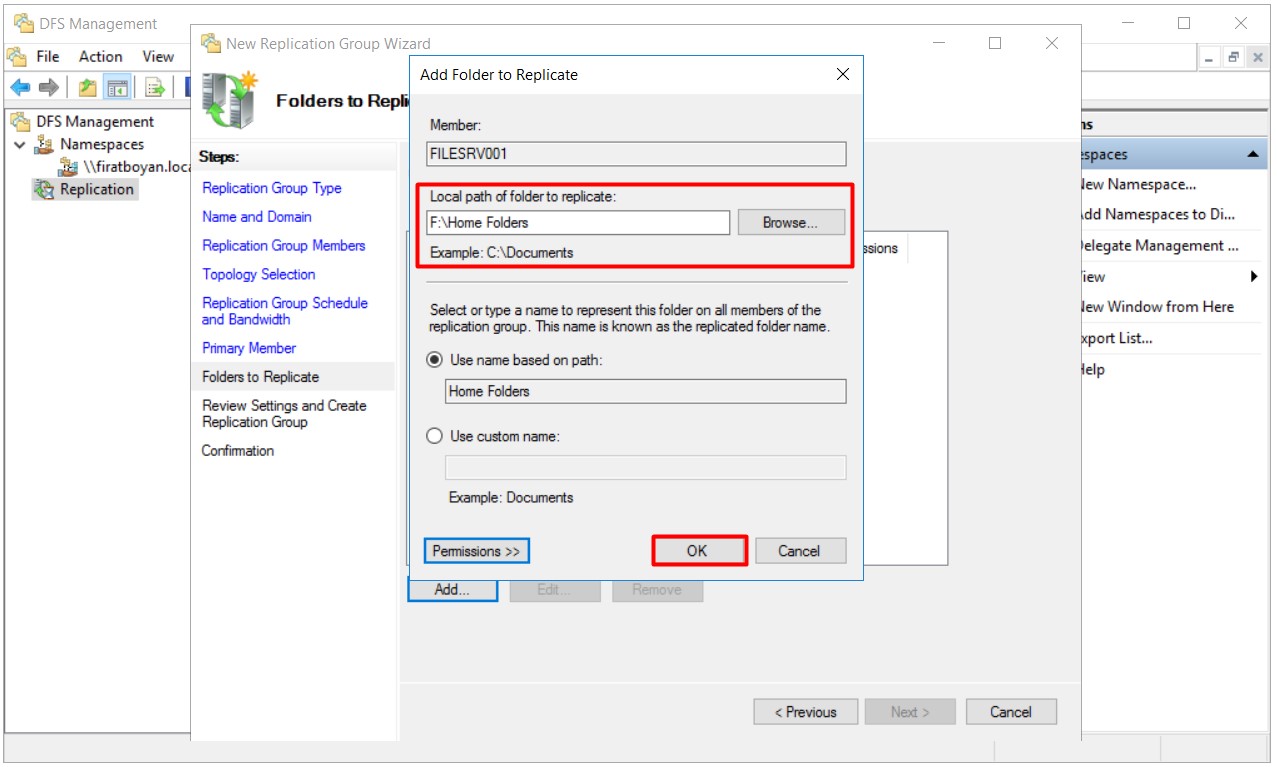 DFS High Availability Configuration