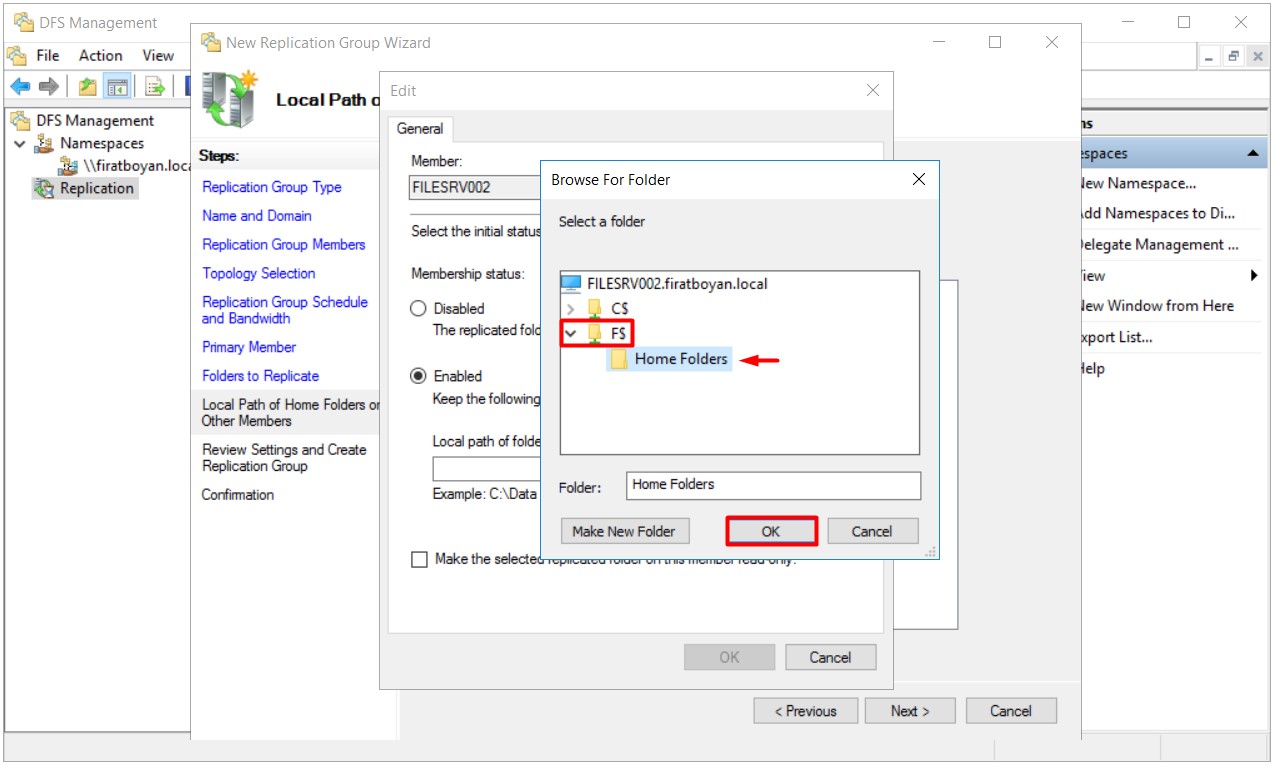 DFS High Availability Configuration