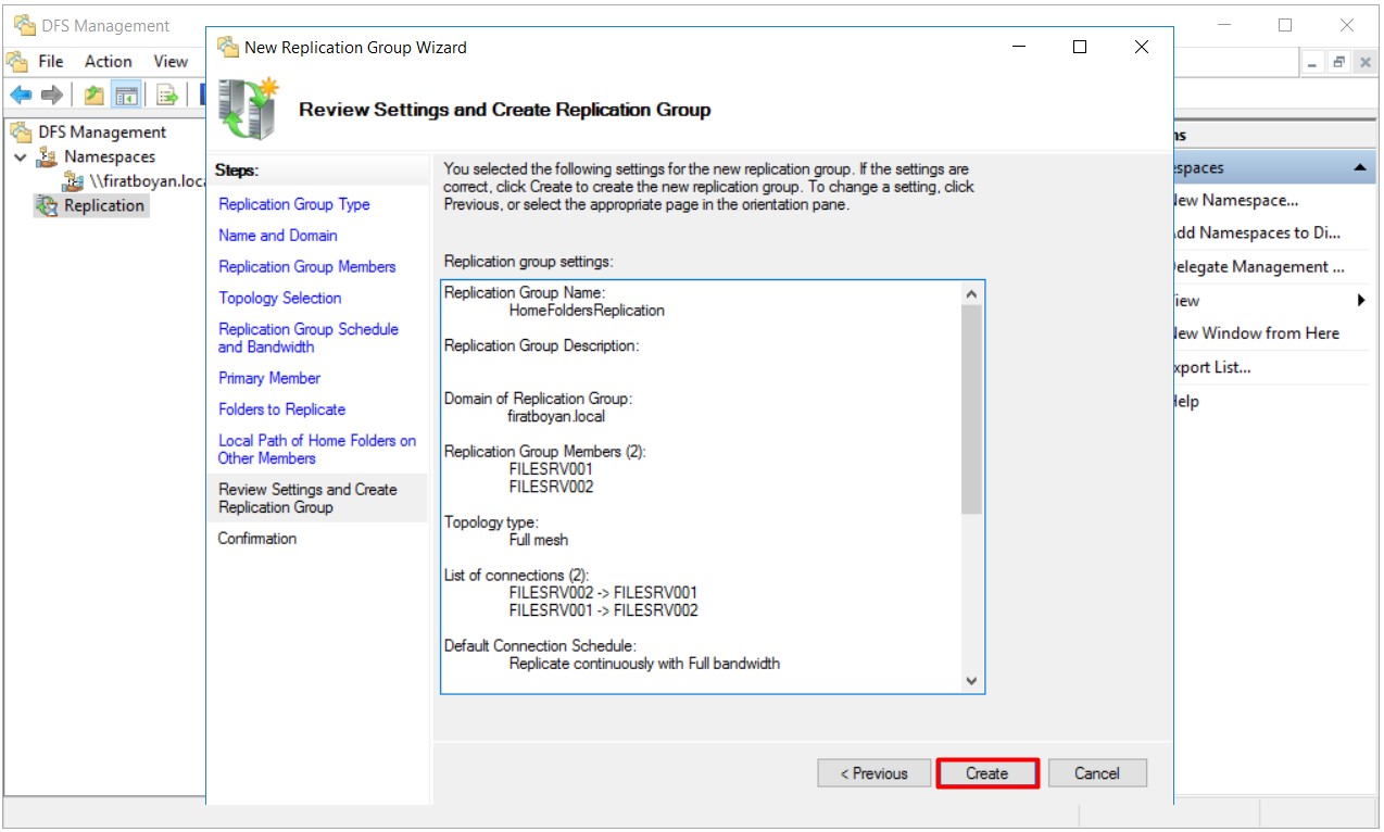 DFS High Availability Configuration