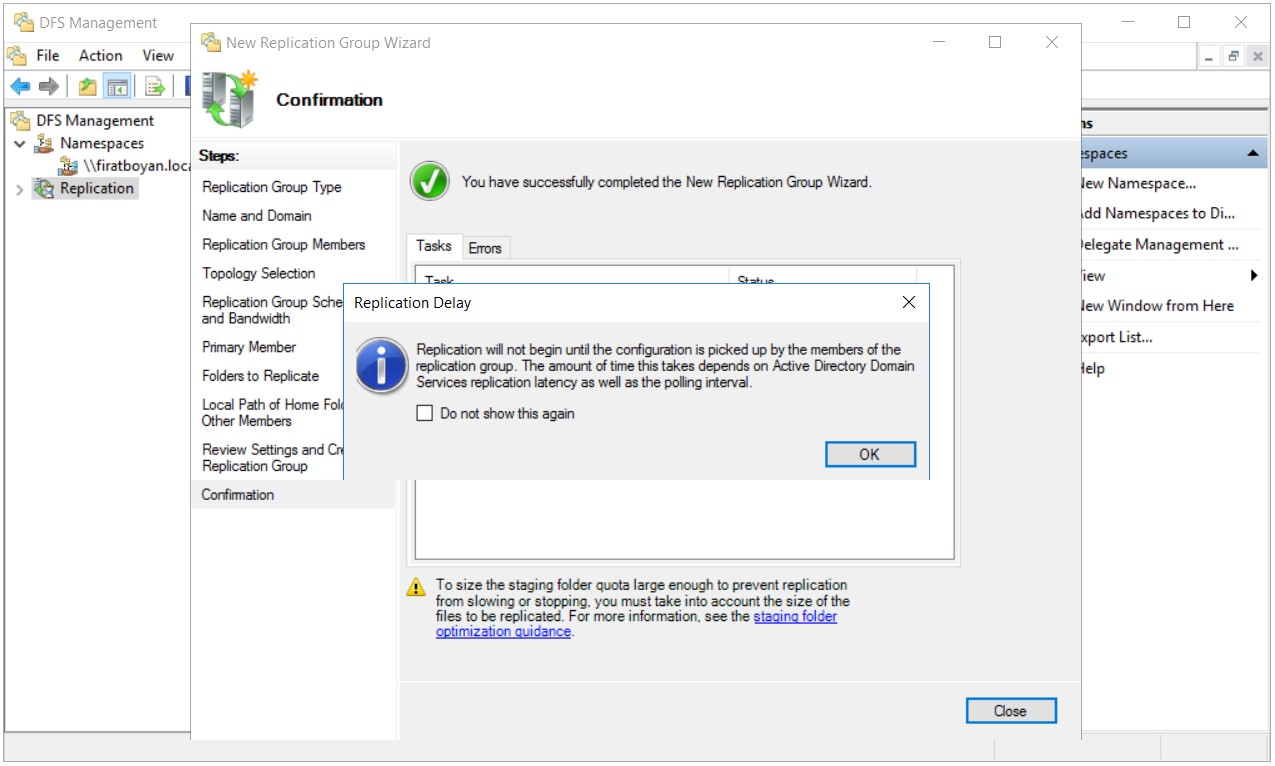 DFS High Availability Configuration