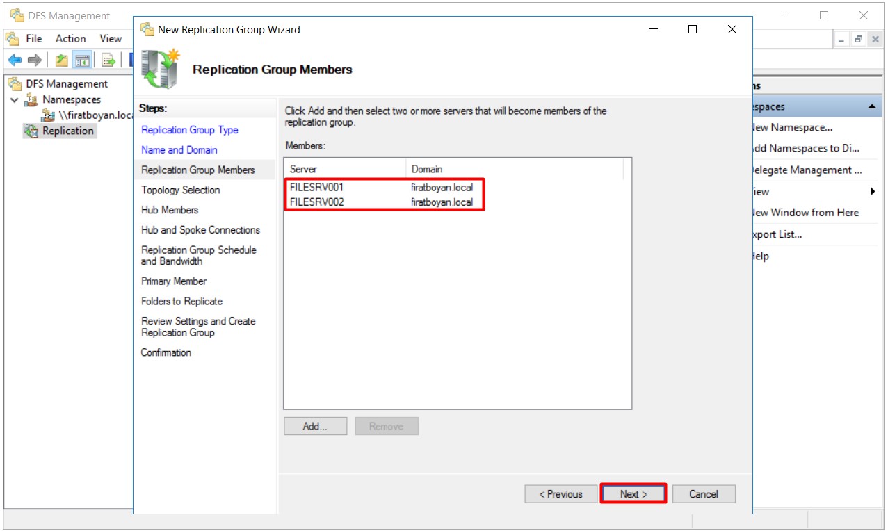 DFS High Availability Configuration