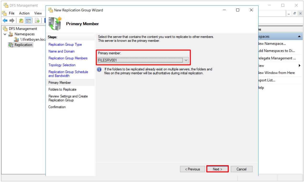 DFS High Availability Configuration