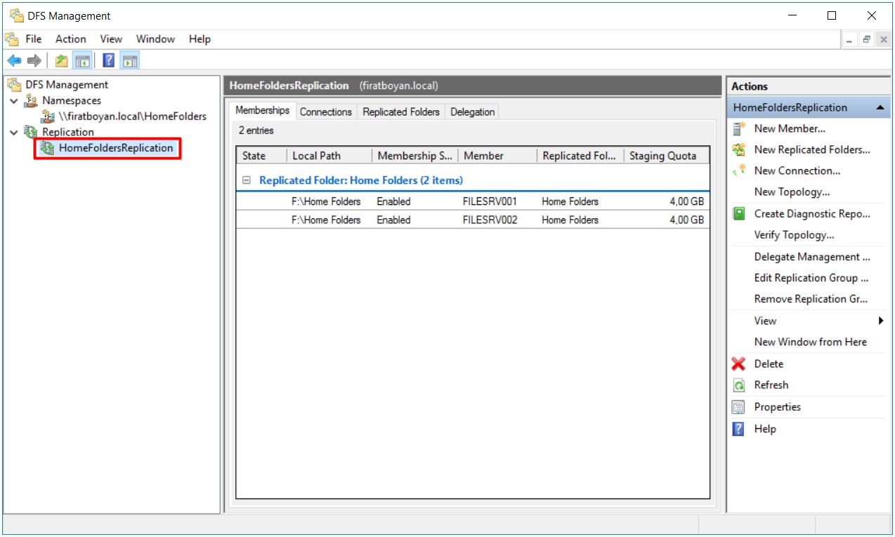 DFS High Availability Configuration