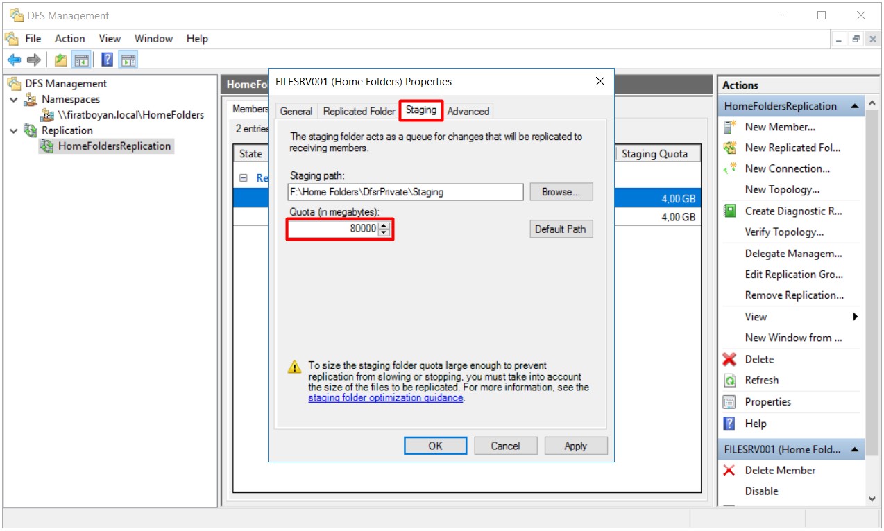 DFS High Availability Configuration