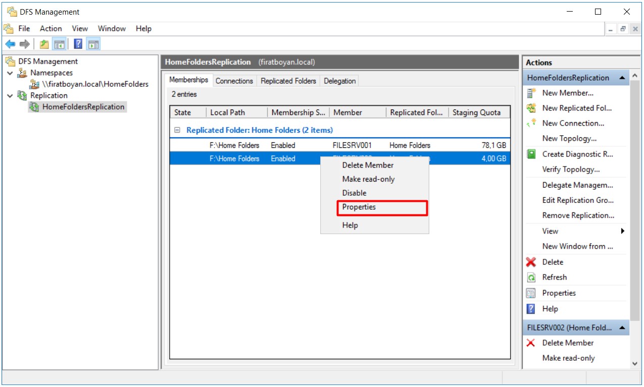 DFS High Availability Configuration