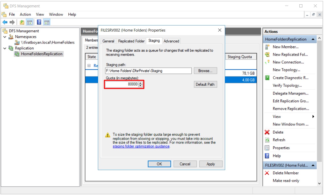 DFS High Availability Configuration