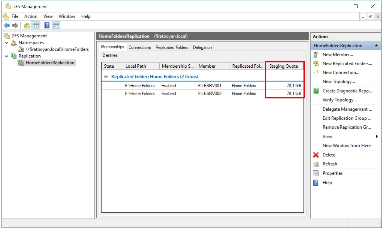 DFS High Availability Configuration