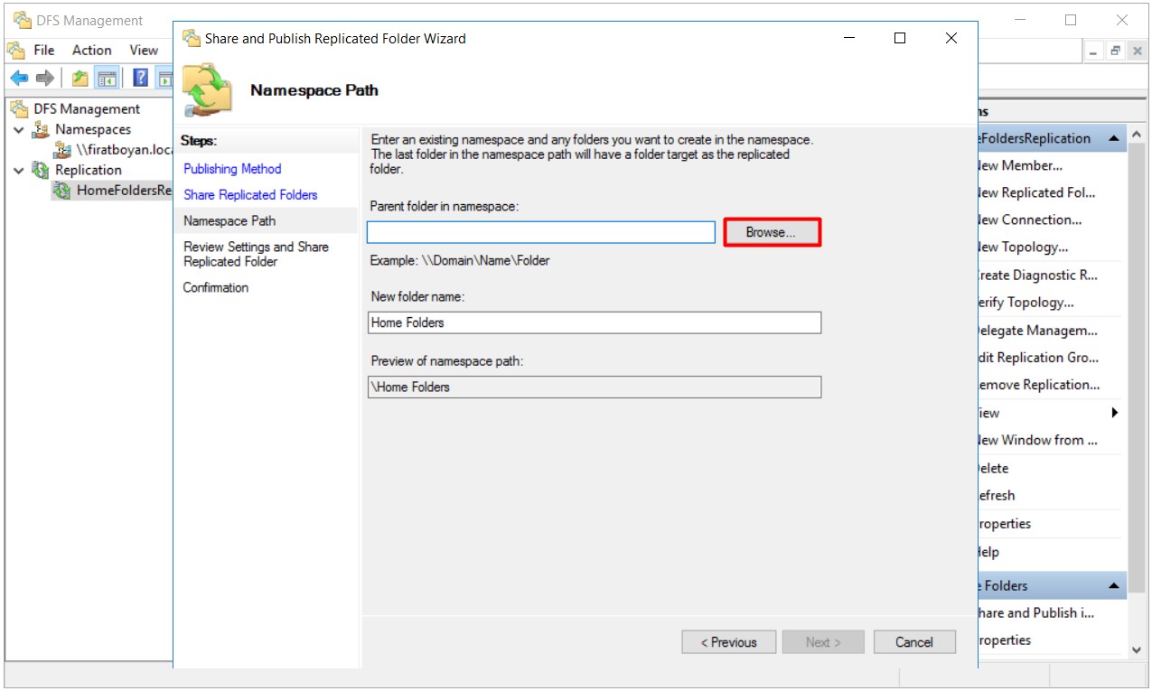 DFS High Availability Configuration