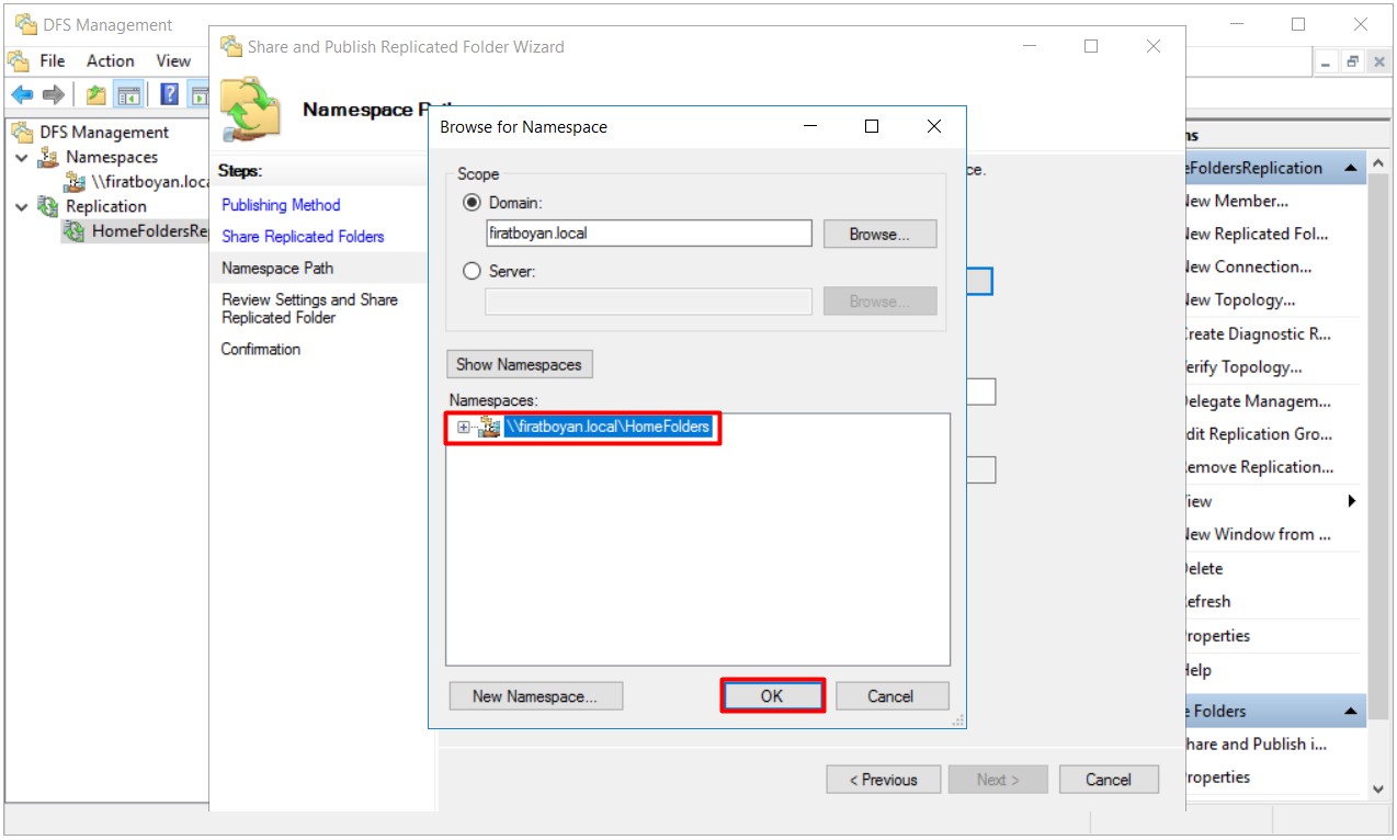 DFS High Availability Configuration