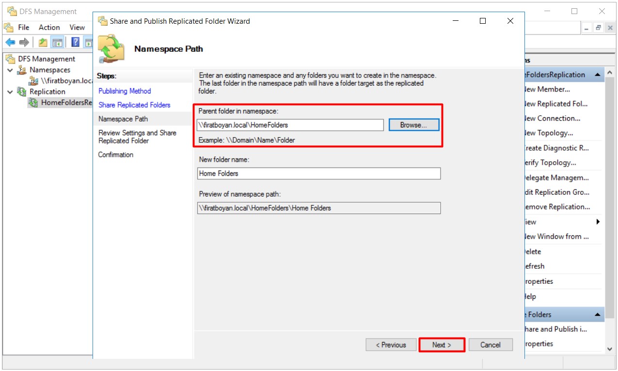 DFS High Availability Configuration