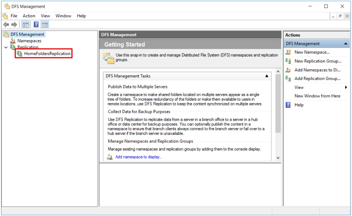 DFS High Availability Configuration