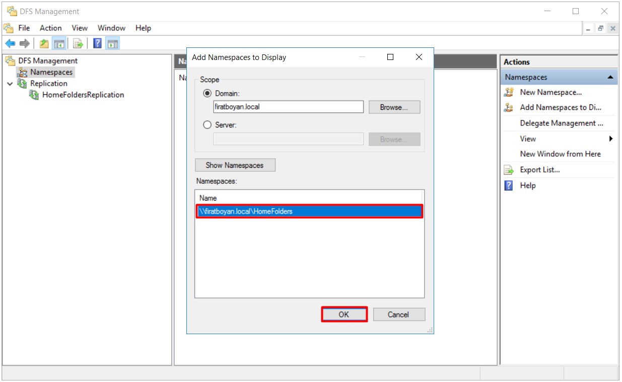 DFS High Availability Configuration