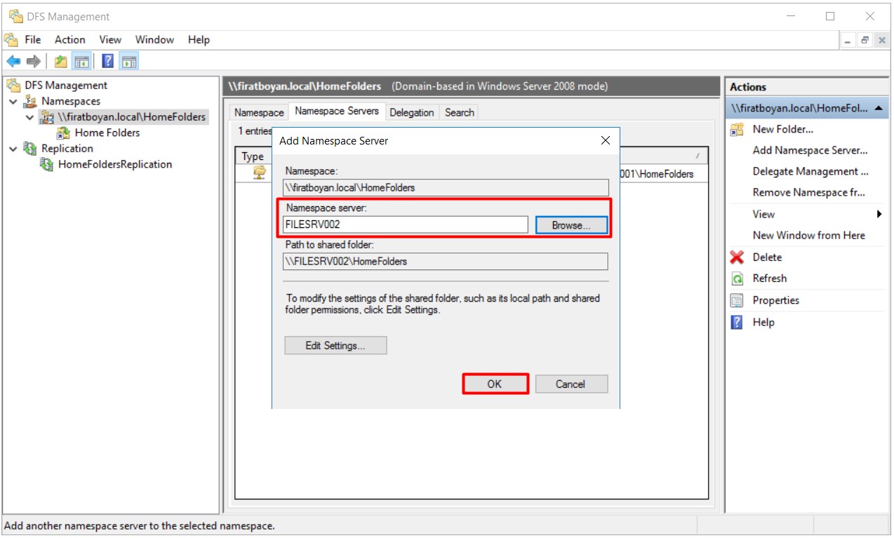 DFS High Availability Kurulumu