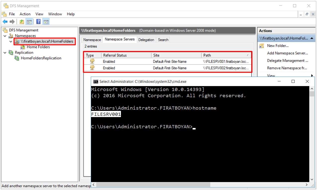 DFS High Availability Configuration