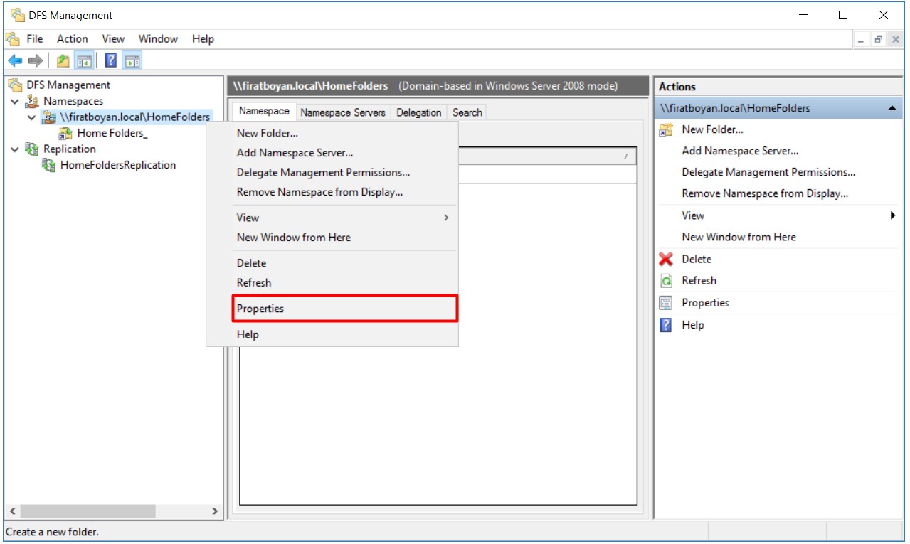 DFS High Availability Configuration