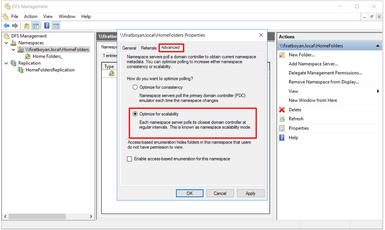 DFS High Availability Configuration