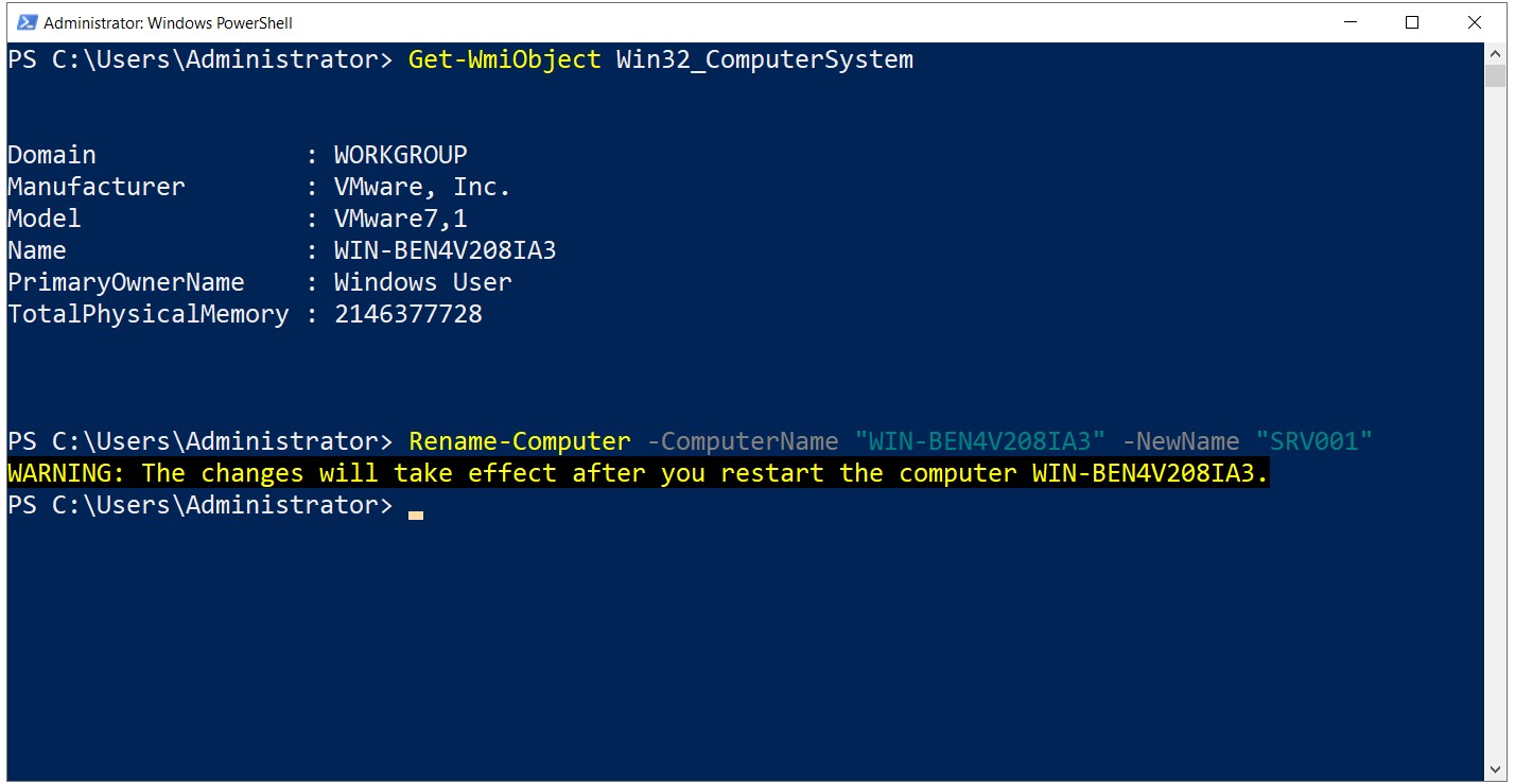 Installation of Active Directory 2019 with Powershell